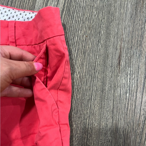 Nautica Shorts Mid Rise Flat Front  Cotton Blend Stretch Chino Khaki Red Size 2 - Picture 6 of 7